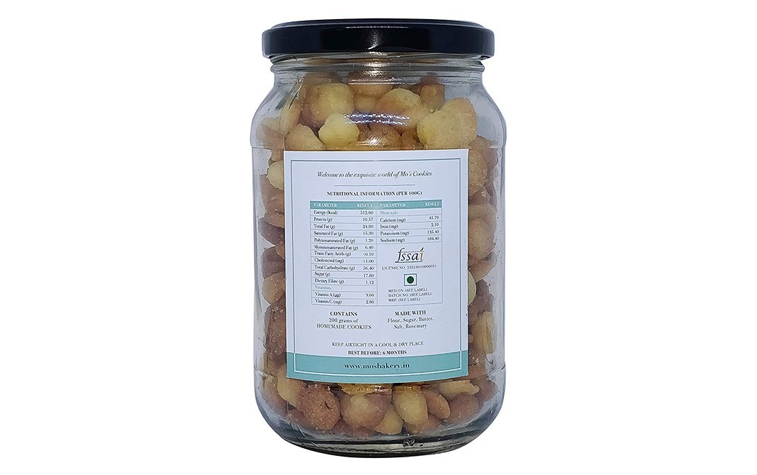 Mo's Rosemary Cookies    Glass Jar  200 grams